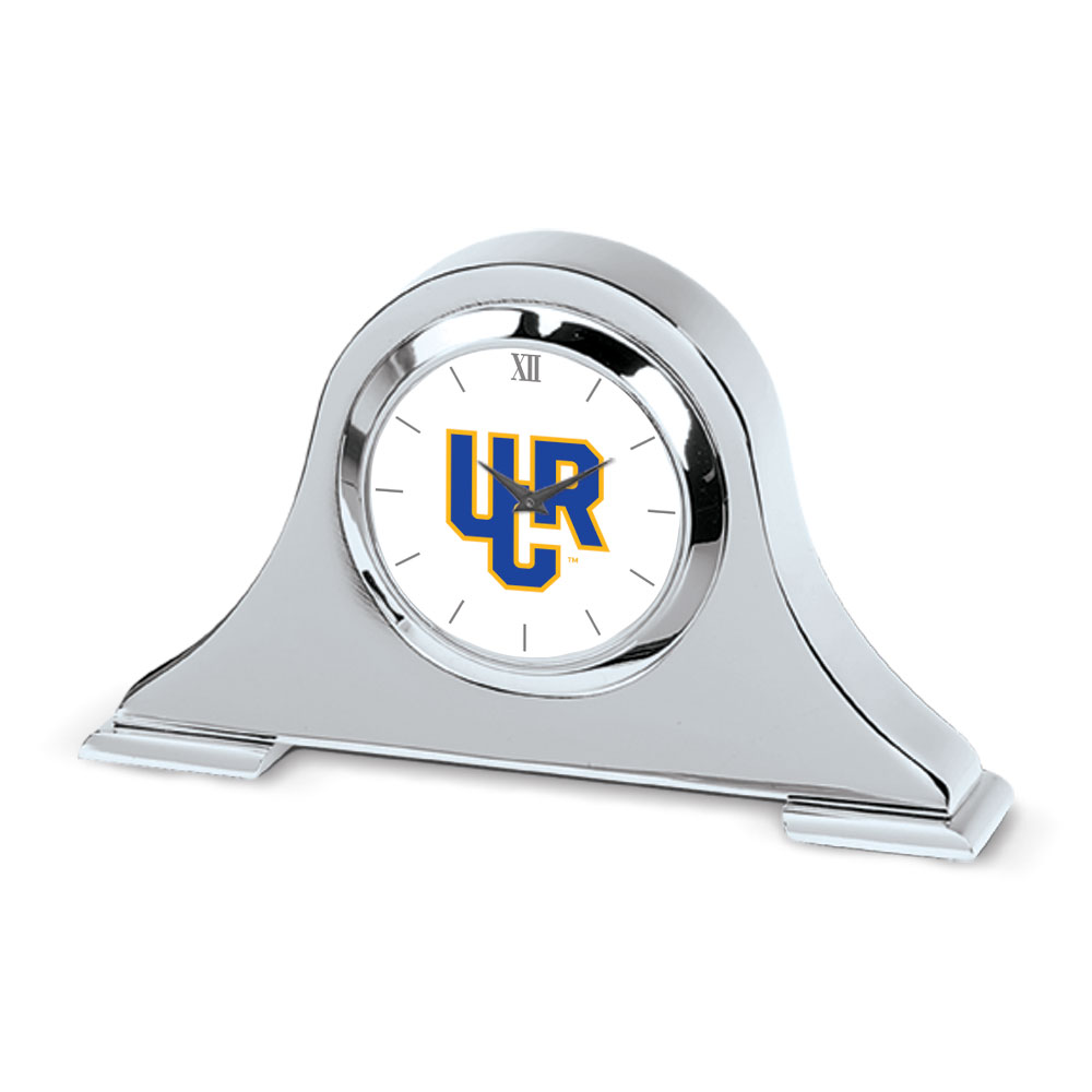 Silver UC Riverside Highlanders Logo Napoleon Desk Clock