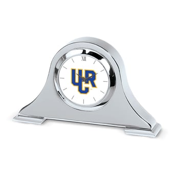Silver UC Riverside Highlanders Logo Napoleon Desk Clock