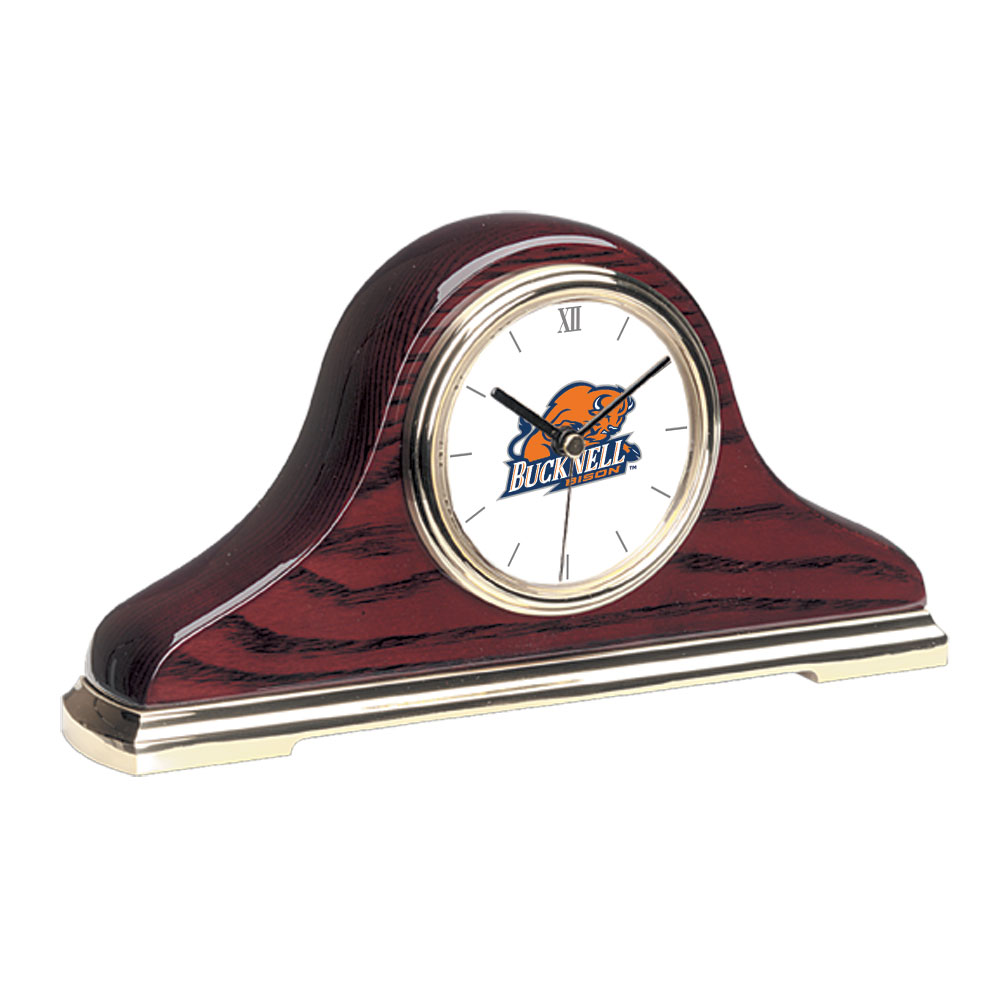 Gold Bucknell Bison Mantle Clock