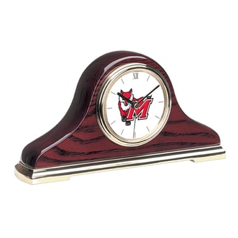 Gold Marist Red Foxes Mantle Clock