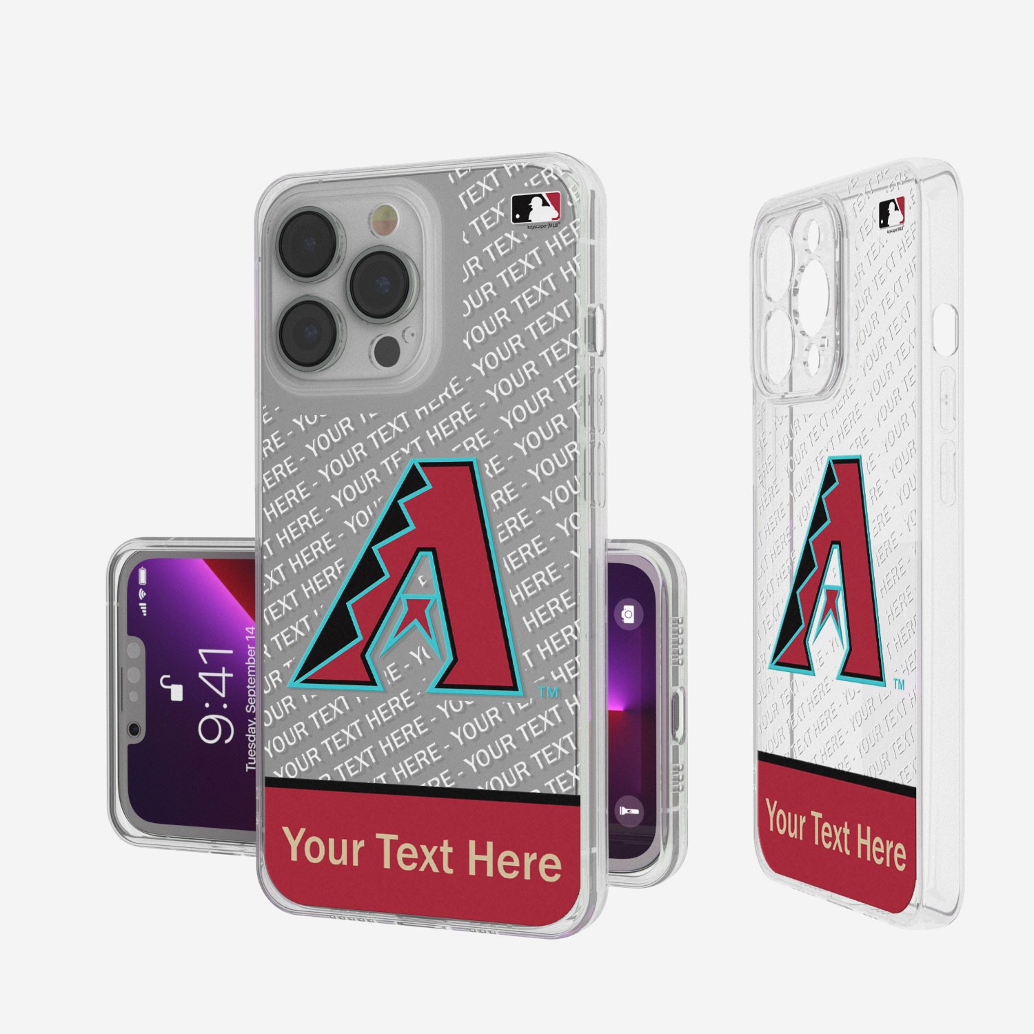 Arizona Diamondbacks Endzone Design iPhone Clear Case