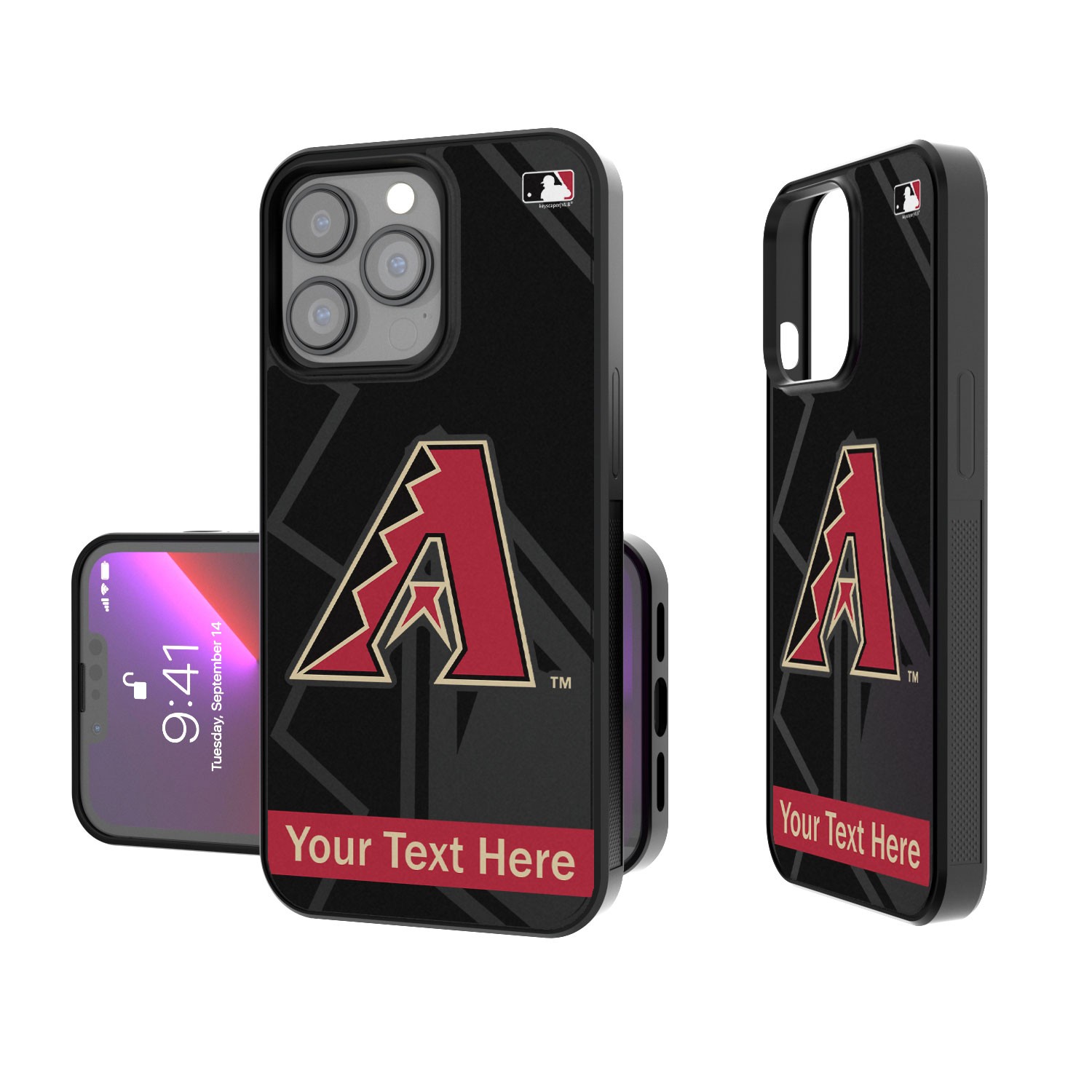 Arizona Diamondbacks Tilt Design Personalized iPhone Bump Case