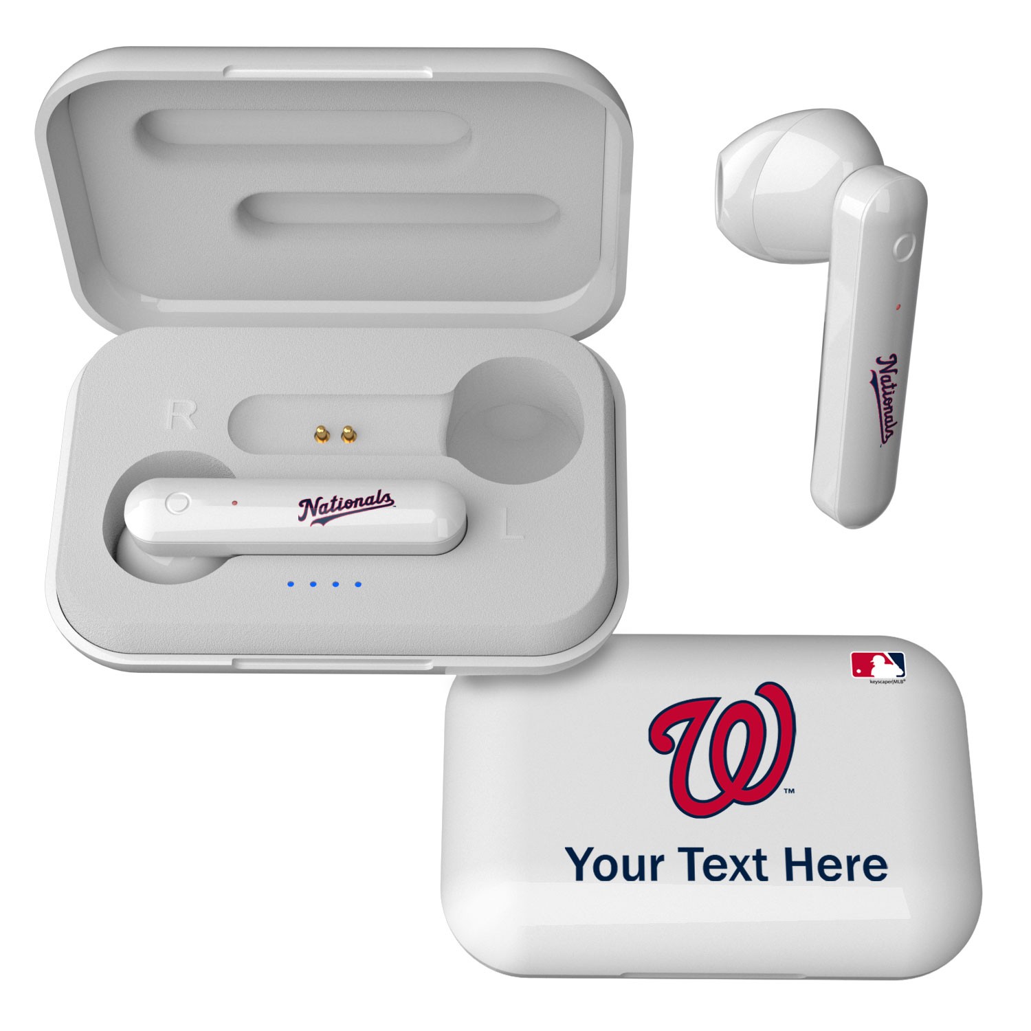 Keyscaper Washington Nationals Personalized True Wireless Earbuds