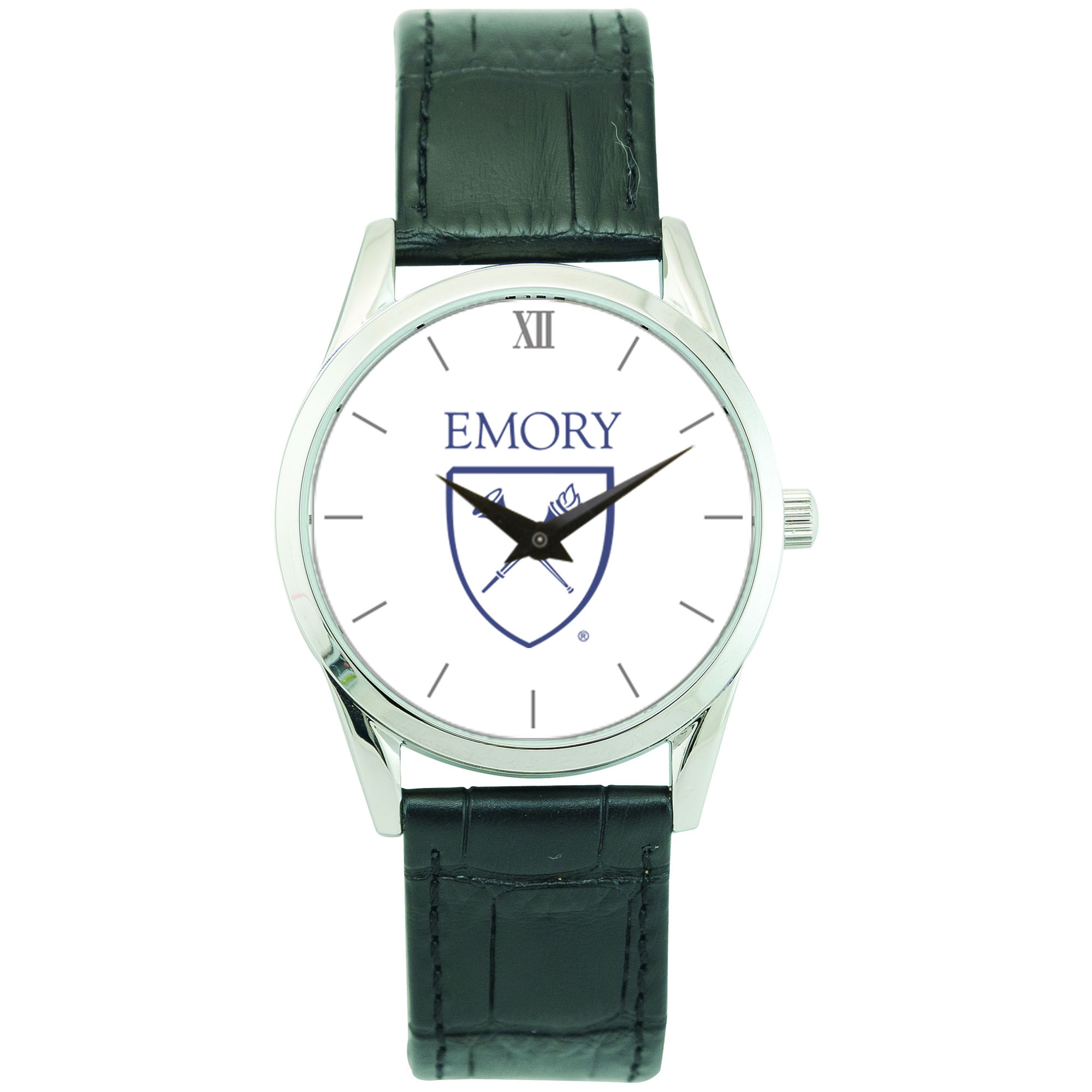 Unisex Silver Emory Eagles Stainless Steel Wristwatch