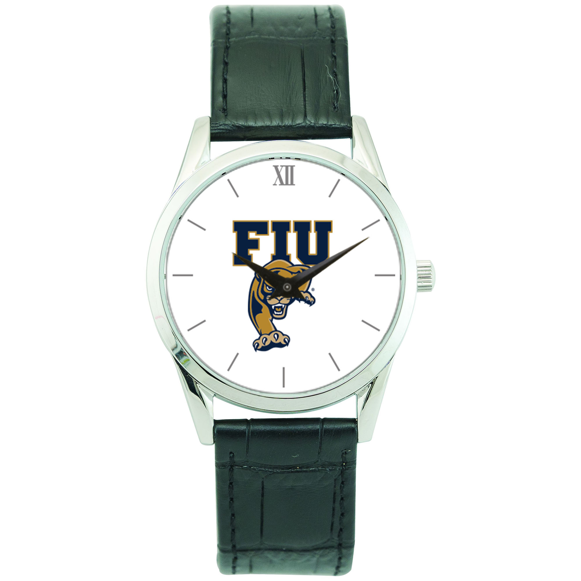 Unisex Silver FIU Panthers Stainless Steel Wristwatch