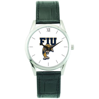Unisex Silver FIU Panthers Stainless Steel Wristwatch