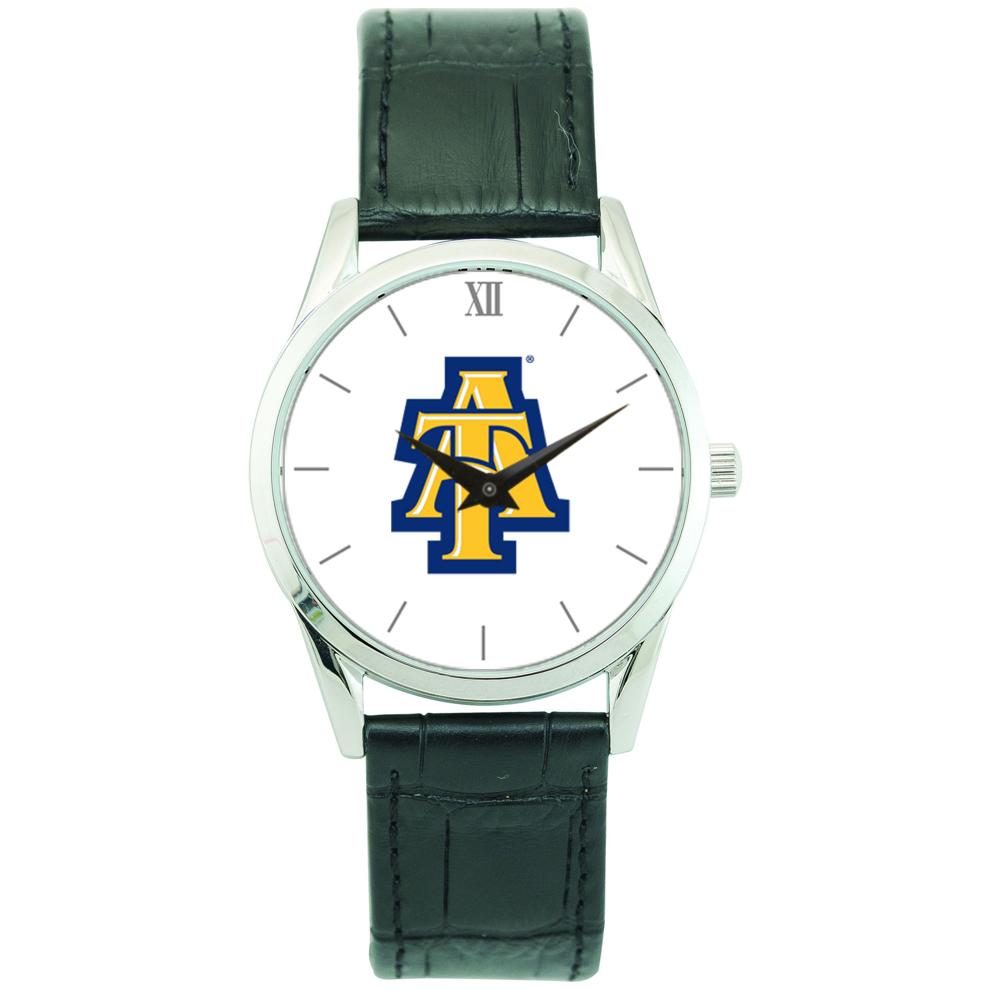 Unisex Silver North Carolina A&T Aggies Stainless Steel Wristwatch