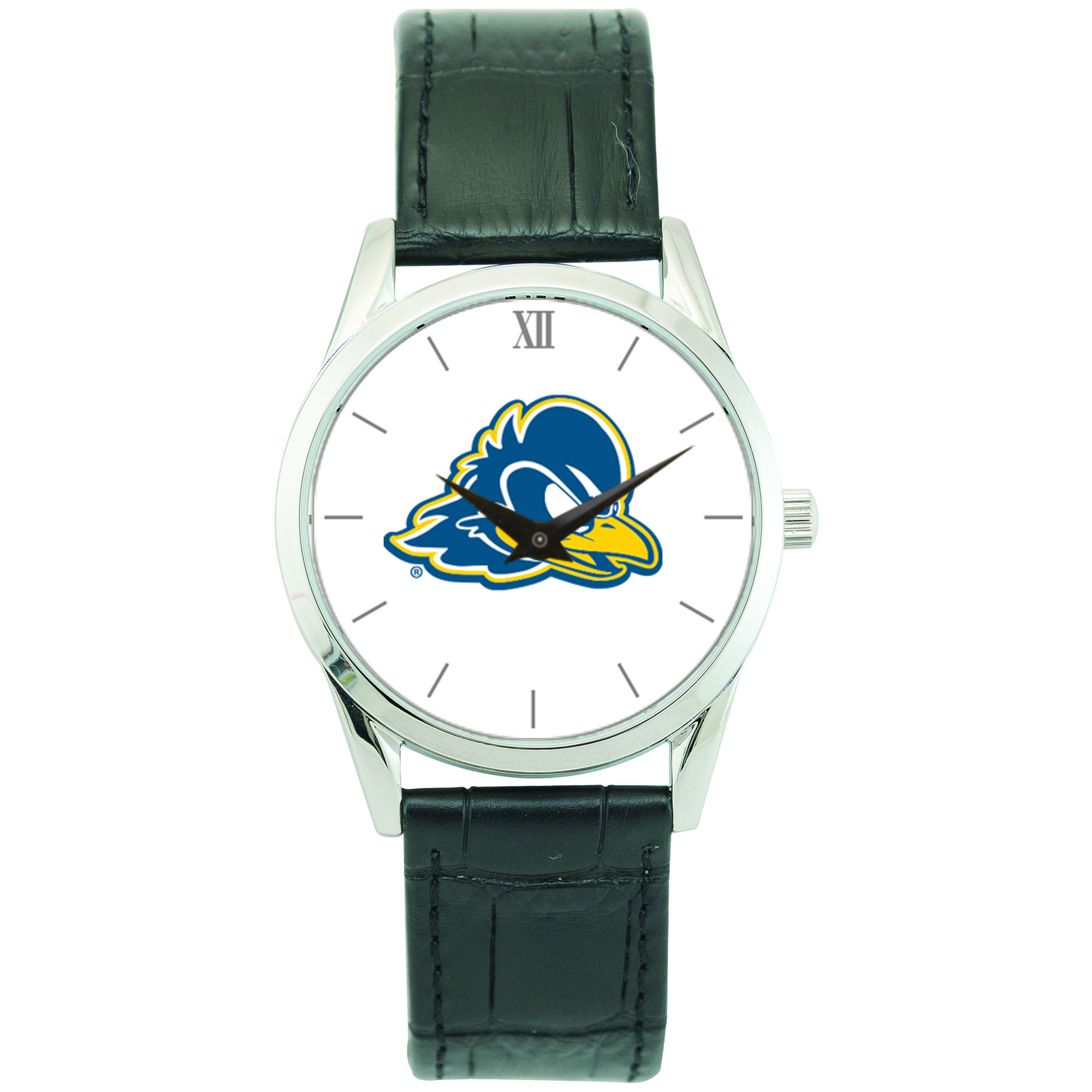Unisex Silver Delaware Fightin' Blue Hens Stainless Steel Wristwatch