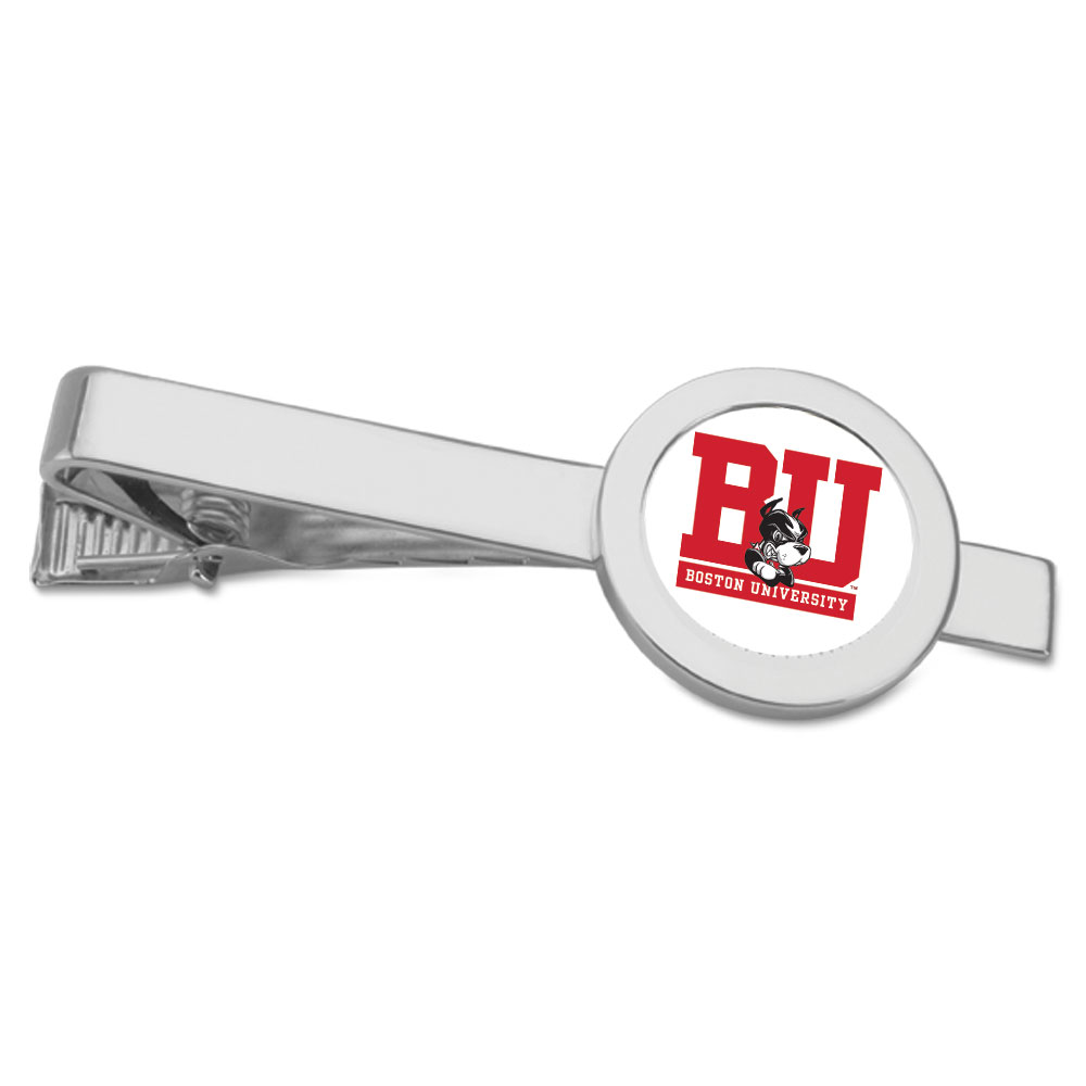 Silver Boston University Team Logo Tie Bar