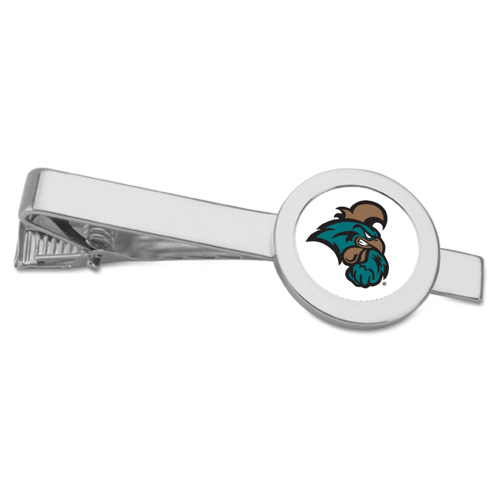 Silver Coastal Carolina Chanticleers Team Logo Tie Bar