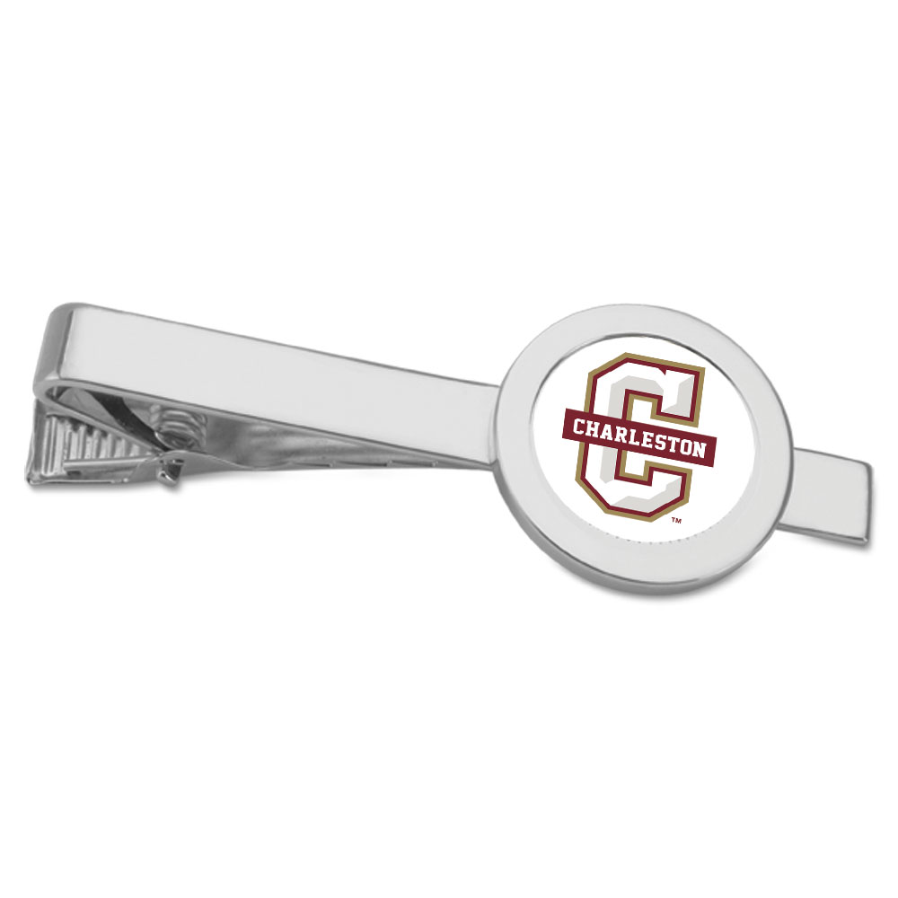 Silver Charleston Cougars Team Logo Tie Bar