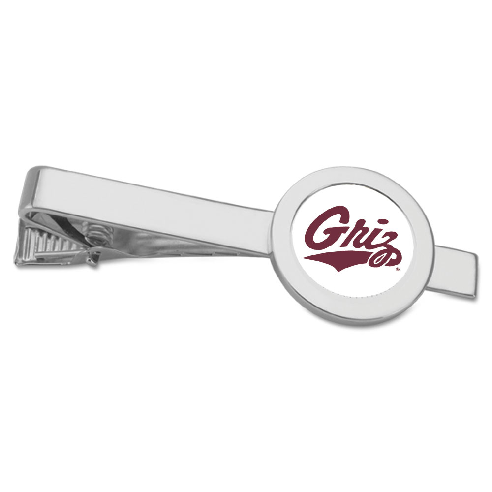 Silver Montana Grizzlies Team Logo Tie Bar