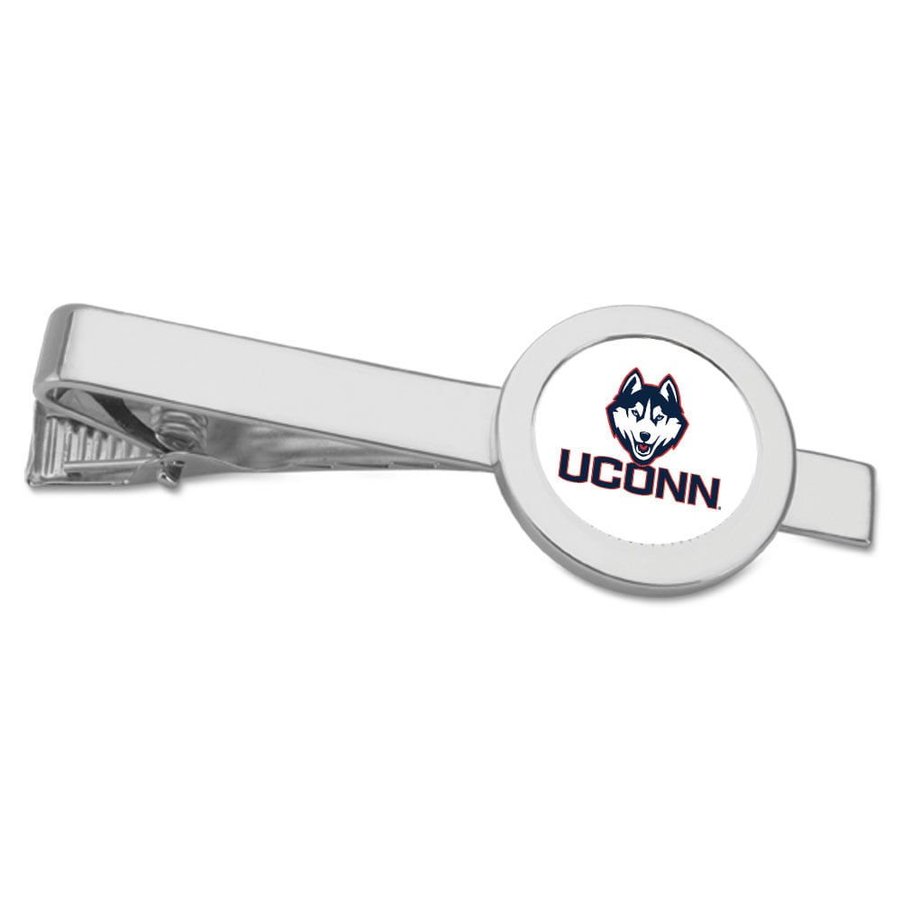 Silver UConn Huskies Team Logo Tie Bar