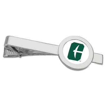 Silver Charlotte 49ers Team Logo Tie Bar