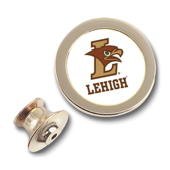 Gold Lehigh Mountain Hawks Team Logo Lapel Pin