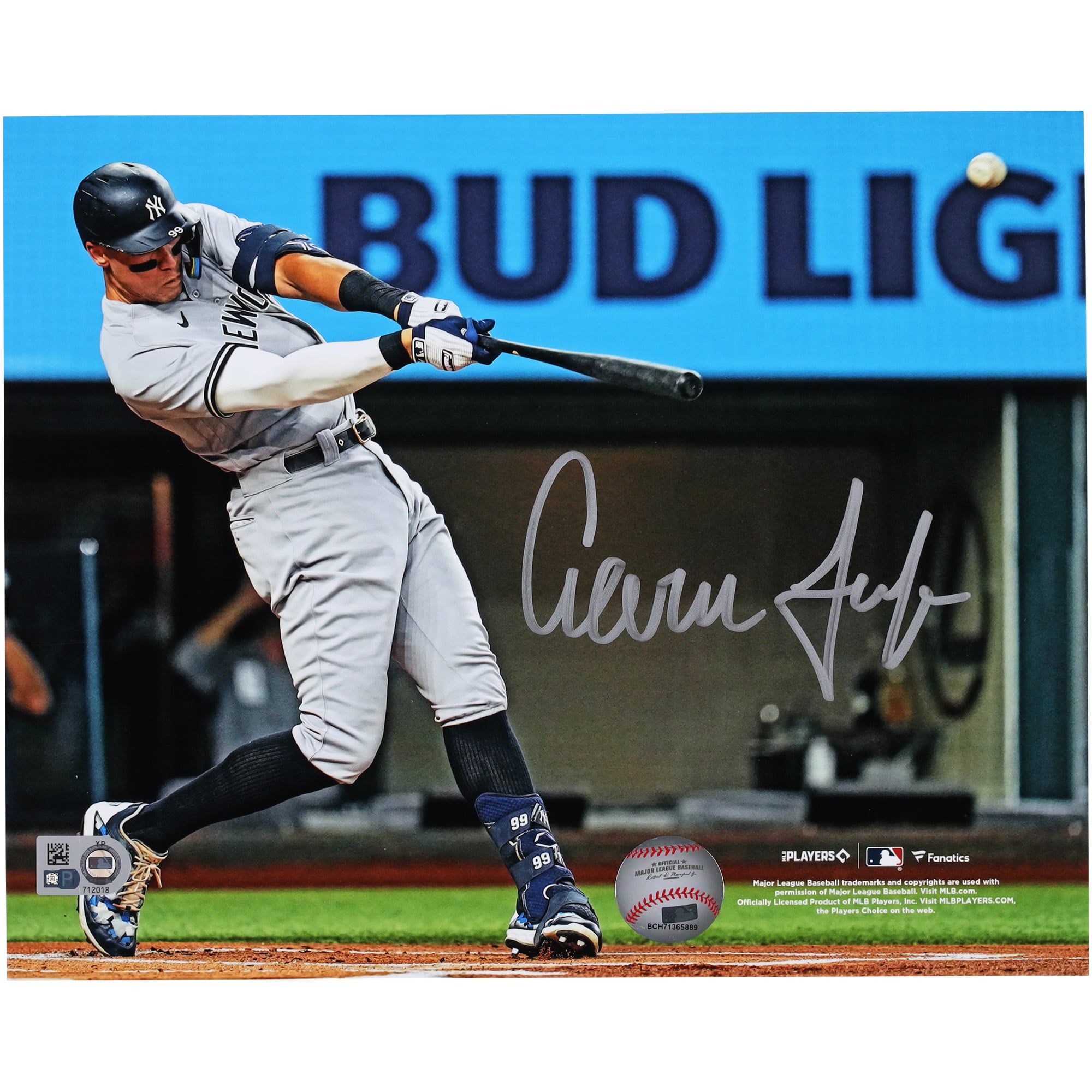 Fanatics Authentic Aaron Judge New York Yankees American League Home Run Record Autographed 8” x 10” Photograph Fanatics Authentic Aaron Judge New York Yankees American League Home Run Record Autographed 8” x 10” Photograph