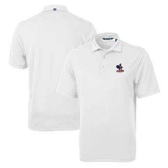 Men's Cutter & Buck White Delaware Fightin' Blue Hens Team Big & Tall Virtue Eco Pique Recycled Polo