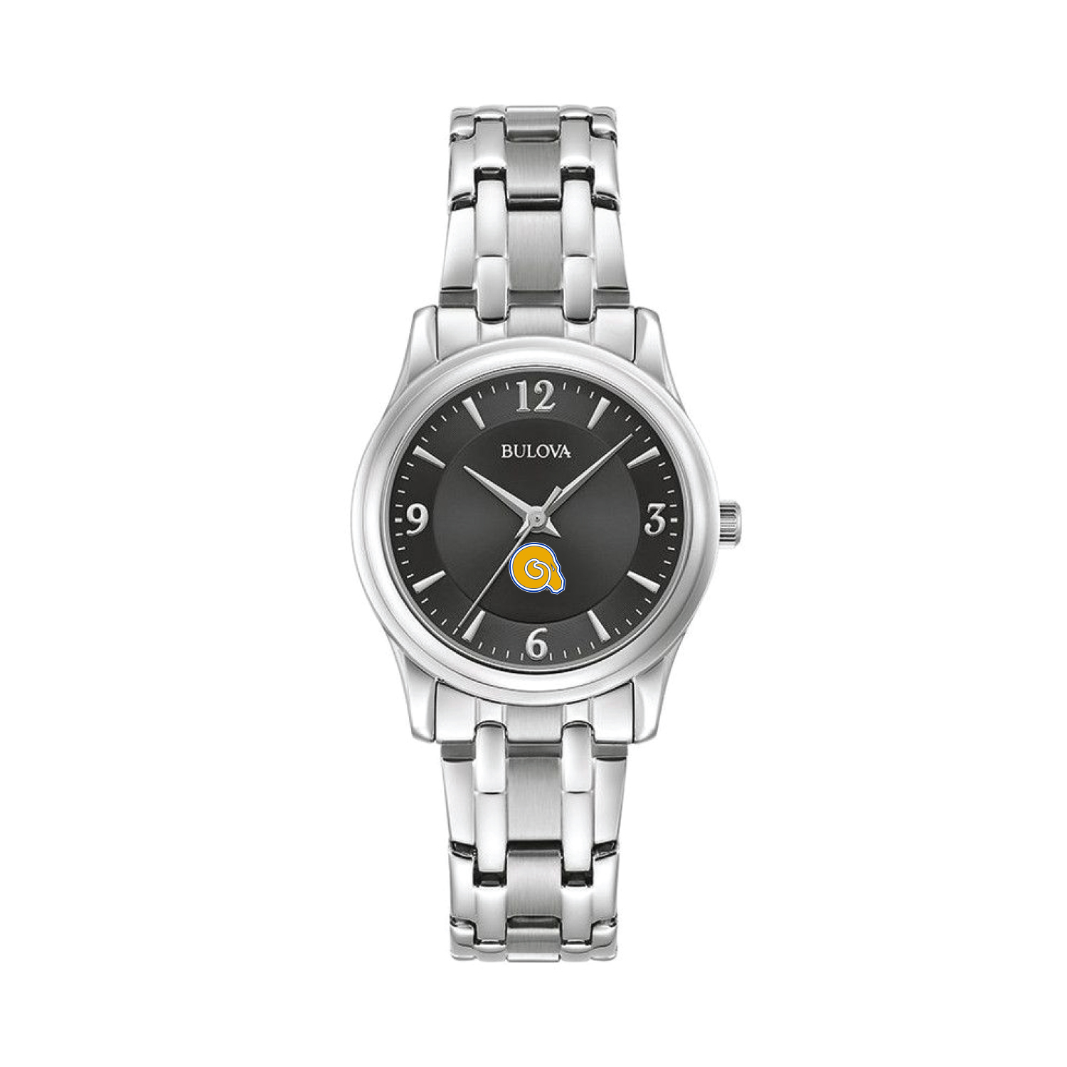 Women's Bulova Black Albany State Golden Rams Corporate Collection Stainless Steel Watch