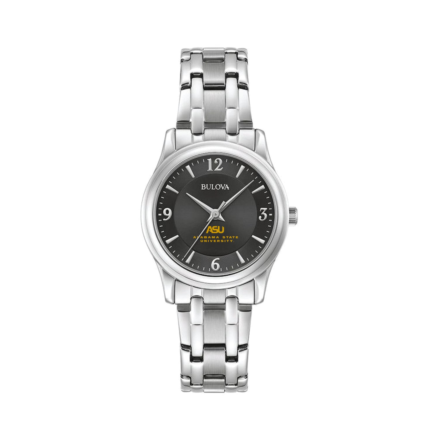 Women's Bulova Black Alabama State Hornets Corporate Collection Stainless Steel Watch