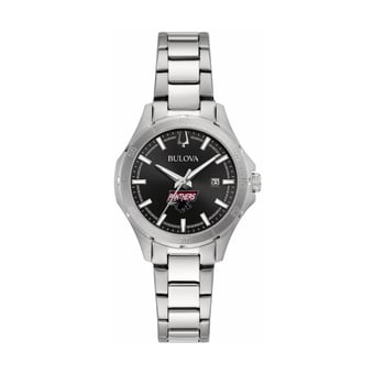 Women's Bulova Black Clark Atlanta University Panthers Stainless Steel Sport Classic Watch