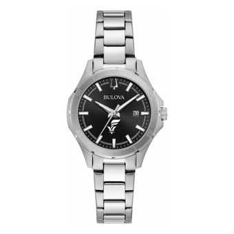 Women's Bulova Black Fort Valley State Wildcats Stainless Steel Sport Classic Watch