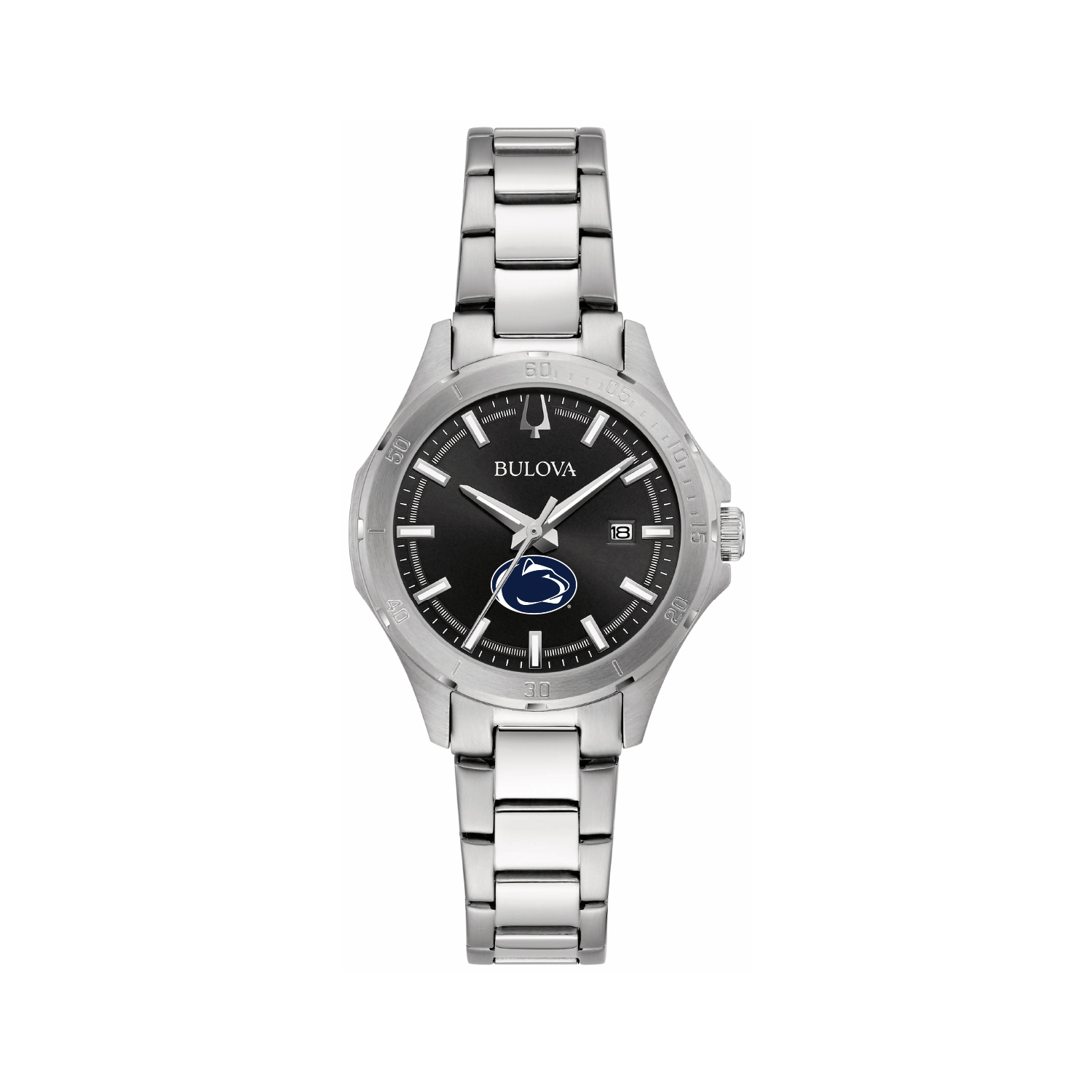 Women's Bulova Black Penn State Nittany Lions Stainless Steel Sport Classic Watch