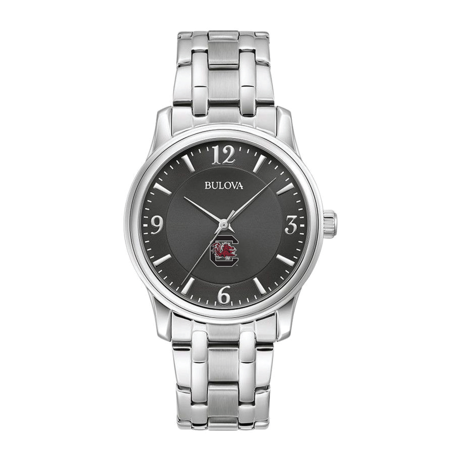 Men's Bulova Black South Carolina Gamecocks Stainless Steel Corporate Collection Watch