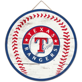 Texas Rangers 18'' x 18'' Baseball Wood Sign