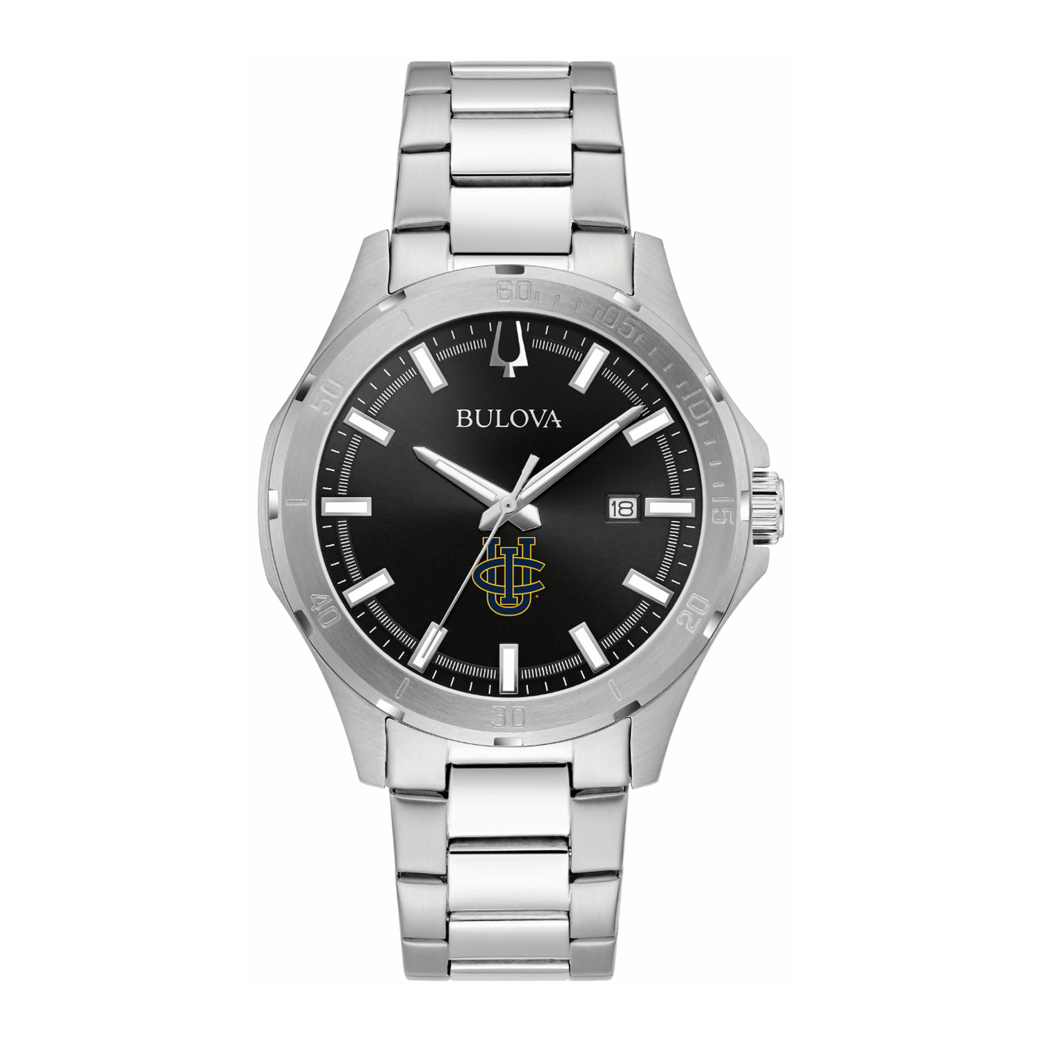 Men's Bulova Black UC Irvine Anteaters Stainless Steel Classic Sport Watch