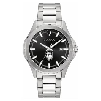 Men's Bulova Black UChicago Maroons Stainless Steel Classic Sport Watch