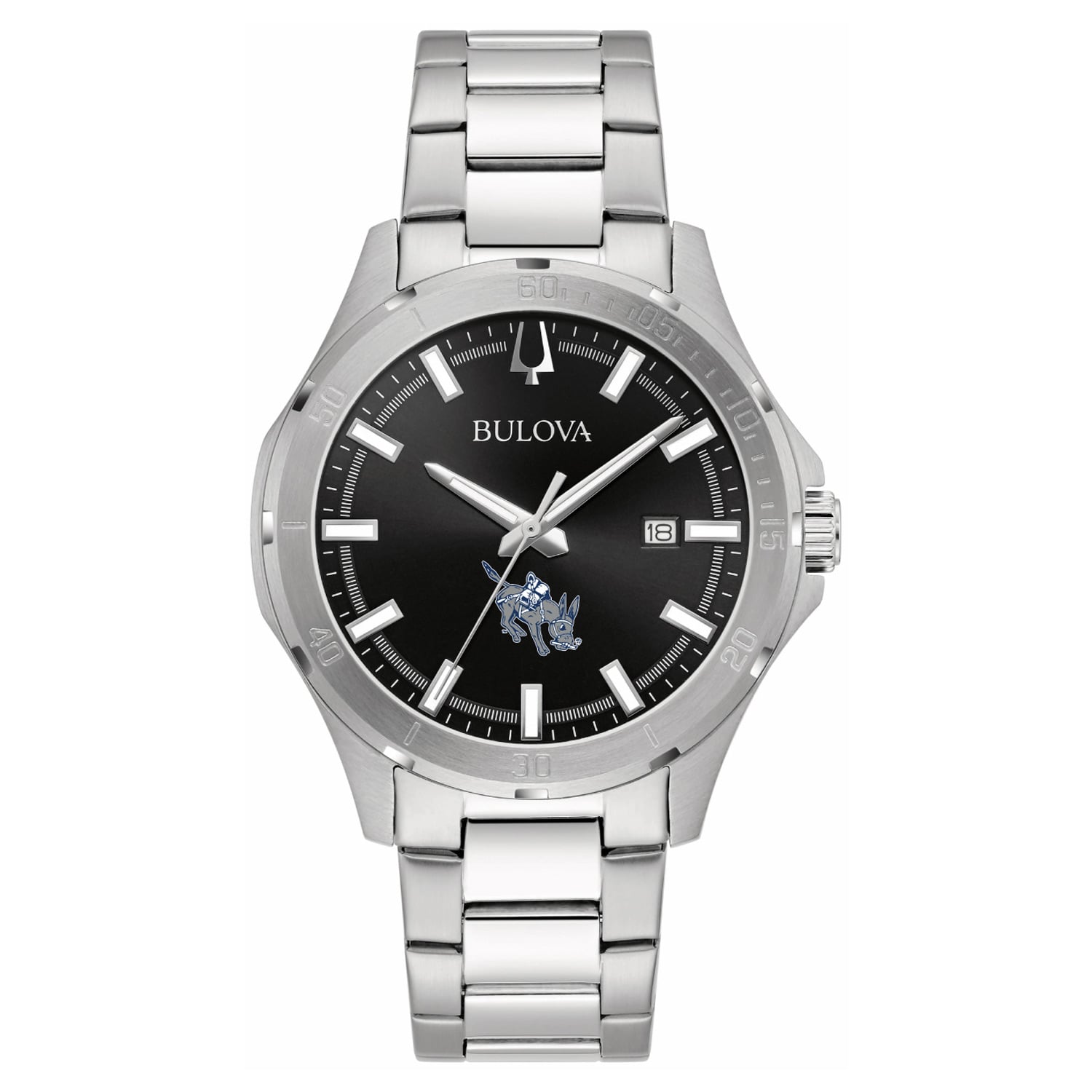Men's Bulova Black Colorado School of Mines Orediggers Stainless Steel Classic Sport Watch