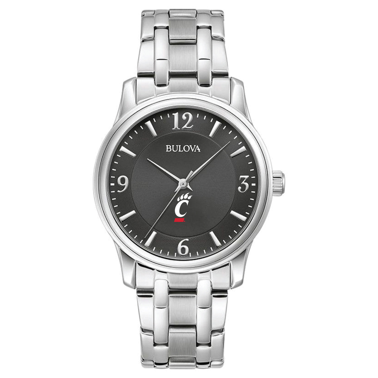 Men's Bulova Black Cincinnati Bearcats Stainless Steel Corporate Collection Watch