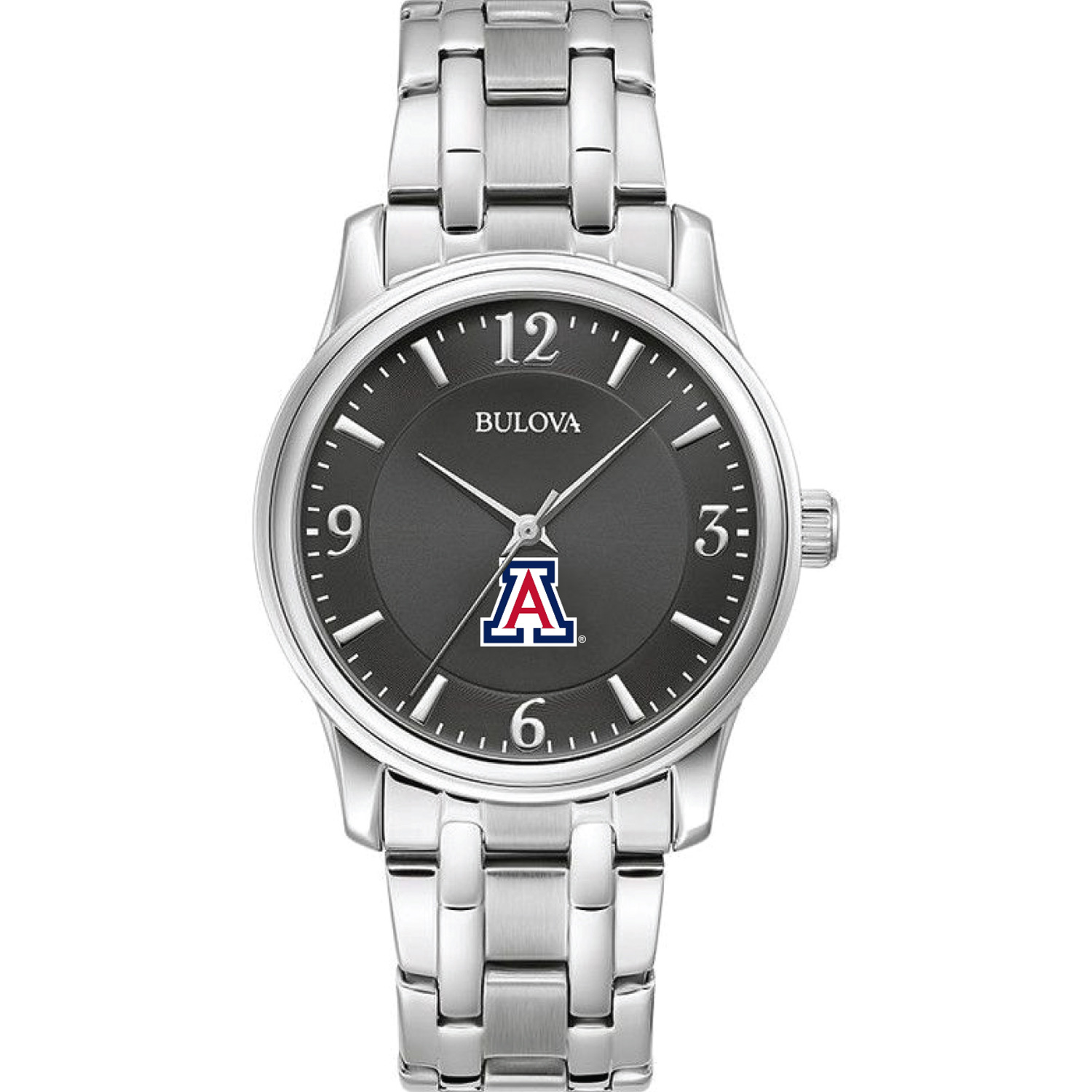 Men's Bulova Black Arizona Wildcats Stainless Steel Corporate Collection Watch