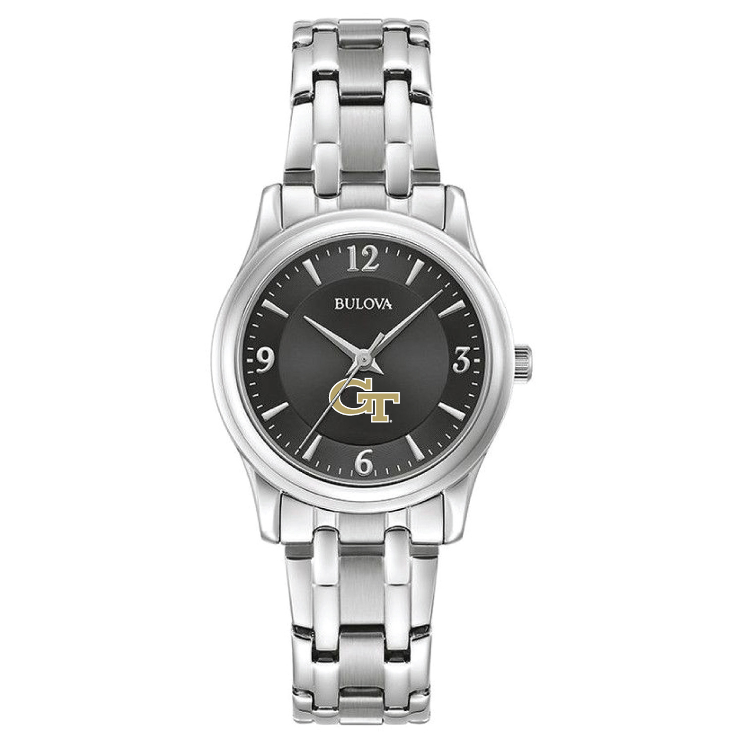Women's Bulova Black Georgia Tech Yellow Jackets Corporate Collection Stainless Steel Watch