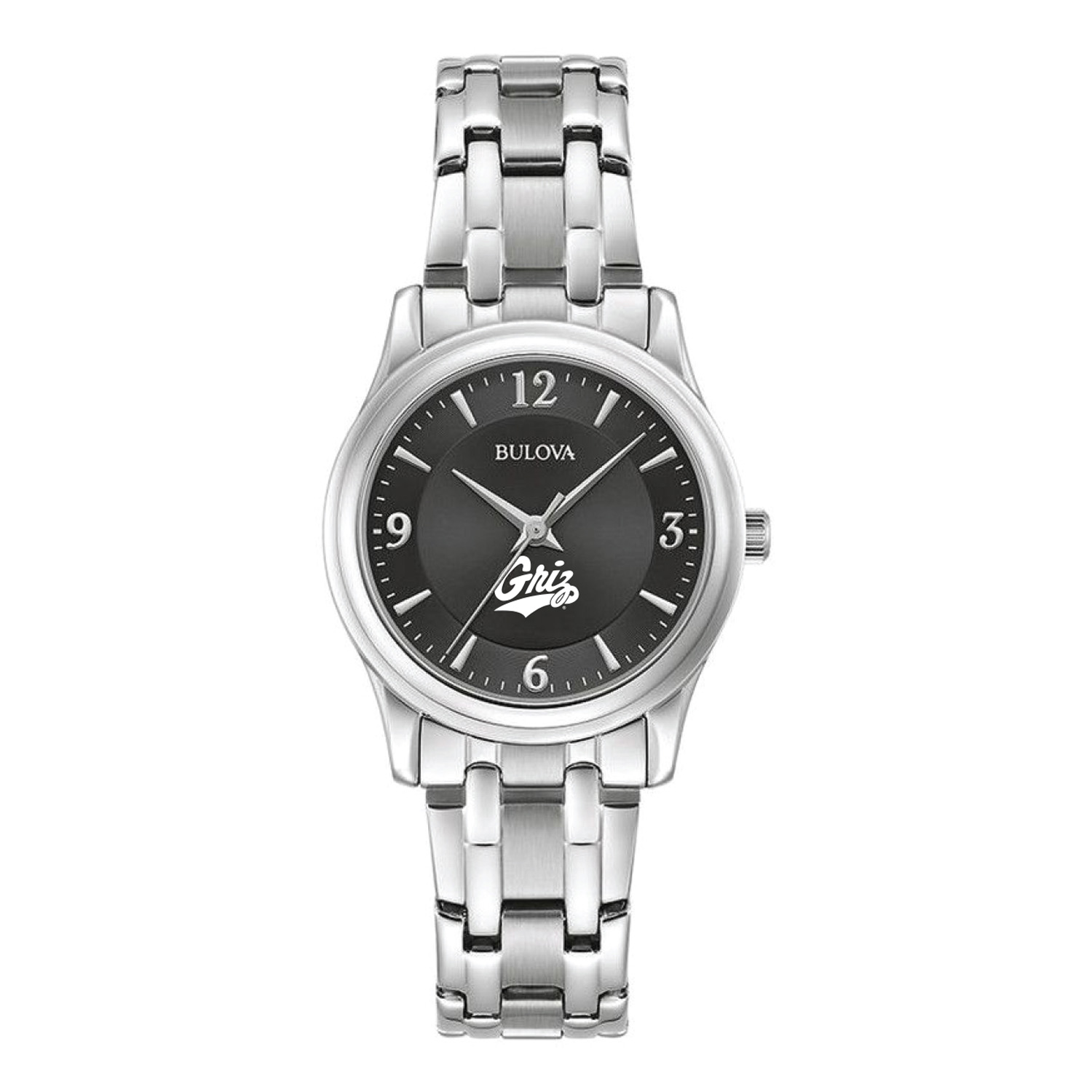 Women's Bulova Black Montana Grizzlies Corporate Collection Stainless Steel Watch