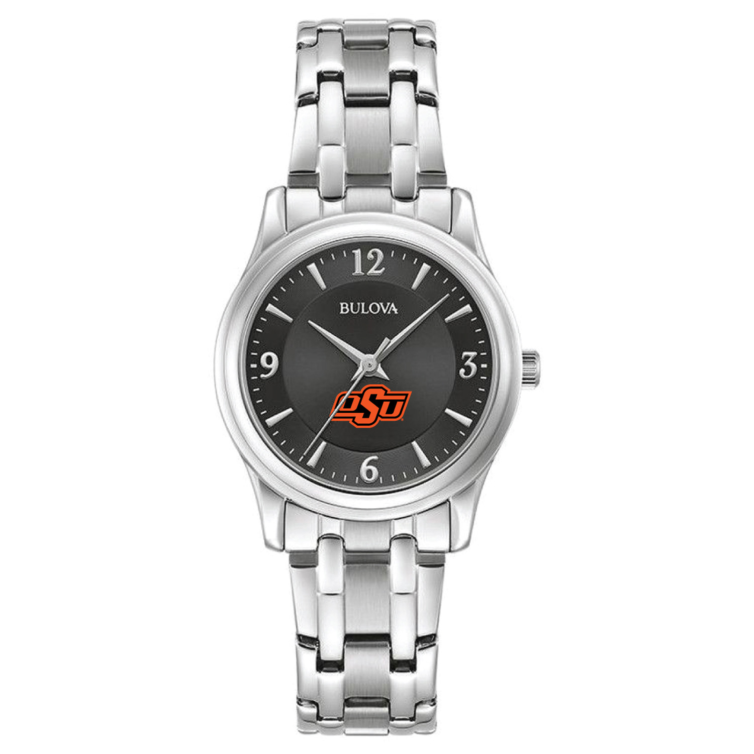 Women's Bulova Black Oklahoma State Cowboys Corporate Collection Stainless Steel Watch