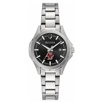 Women's Bulova Black Boston College Eagles Stainless Steel Sport Classic Watch