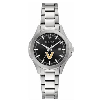 Women's Bulova Black Vanderbilt Commodores Stainless Steel Sport Classic Watch