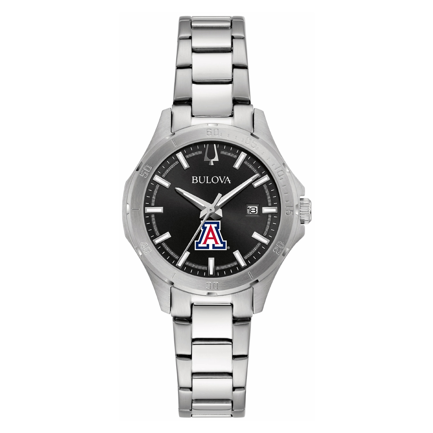 Women's Bulova Black Arizona Wildcats Stainless Steel Sport Classic Watch