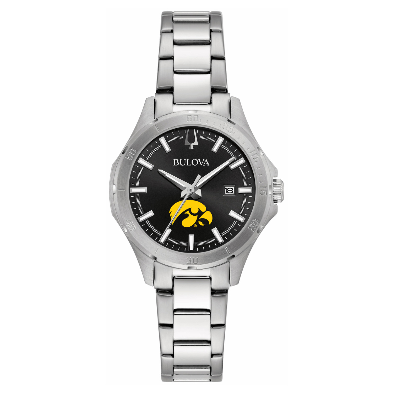 Women's Bulova Black Iowa Hawkeyes Stainless Steel Sport Classic Watch