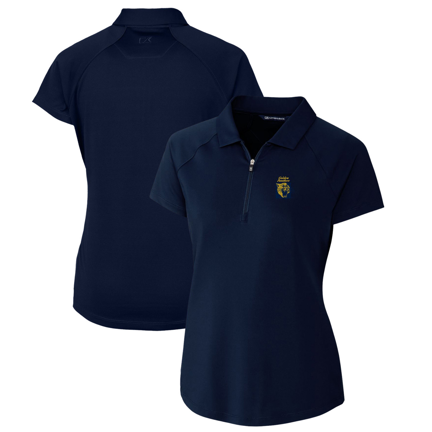 Women's Cutter & Buck Navy FIU Panthers Forge Stretch Polo
