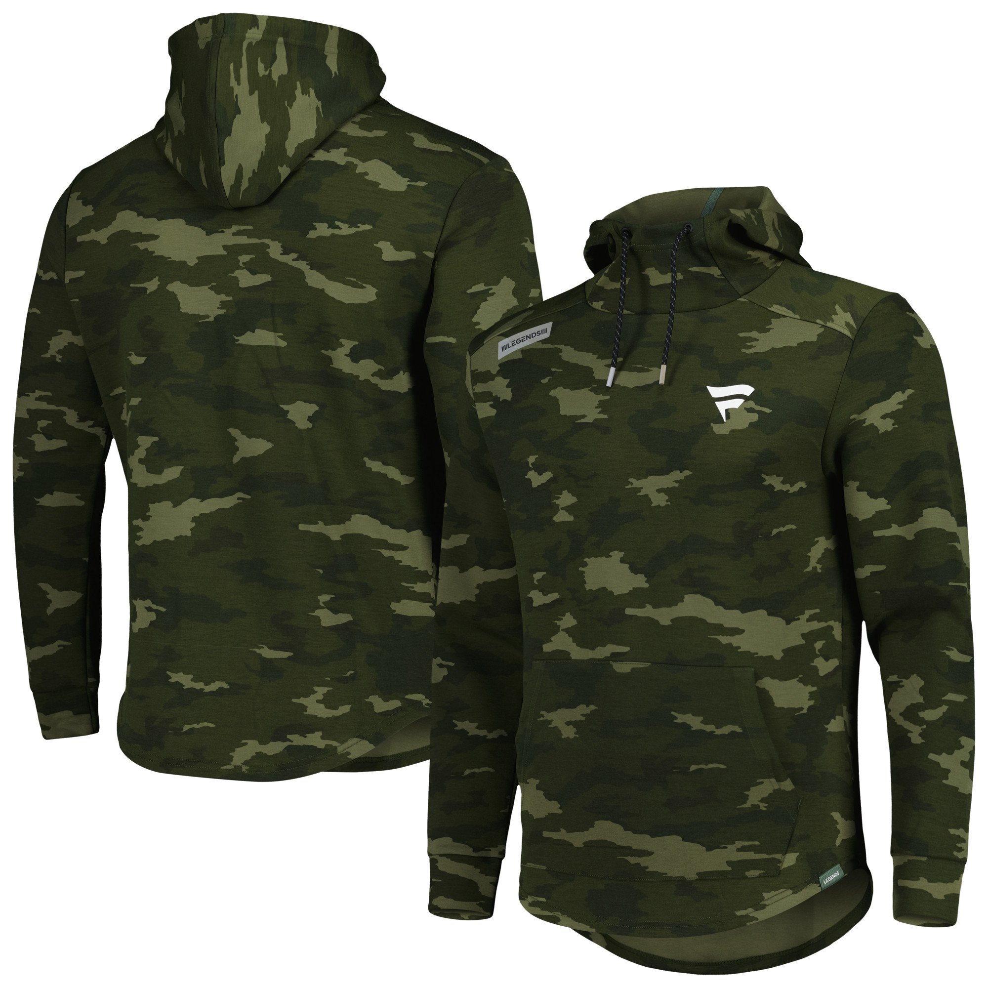Felpa con cappuccio pullover tri-blend LEGENDS Camo Fanatics Corporate Hawthorne Tech da uomo
