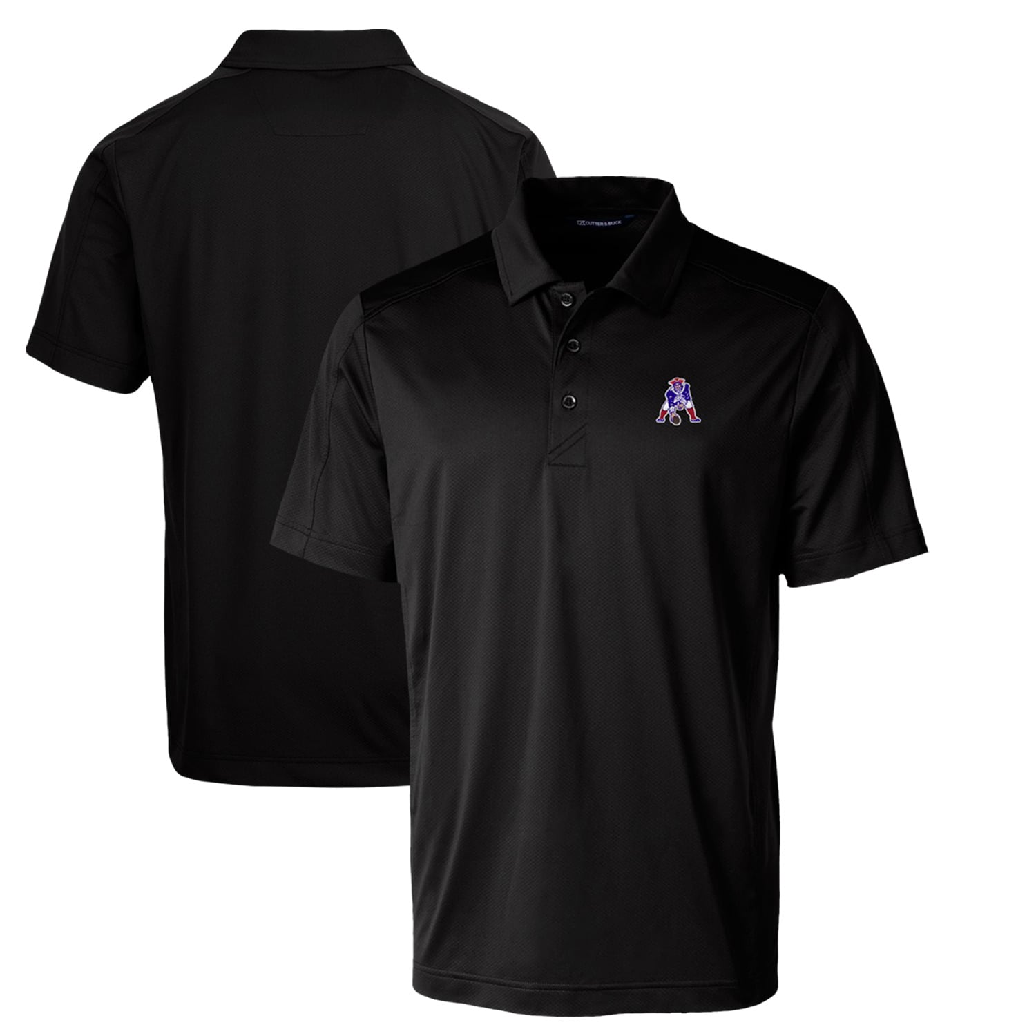 Men’s Cutter & Buck Black New England Patriots Throwback Logo Prospect Textured Stretch Polo Men’s Cutter & Buck Black New England Patriots Throwback Logo Prospect Textured Stretch Polo