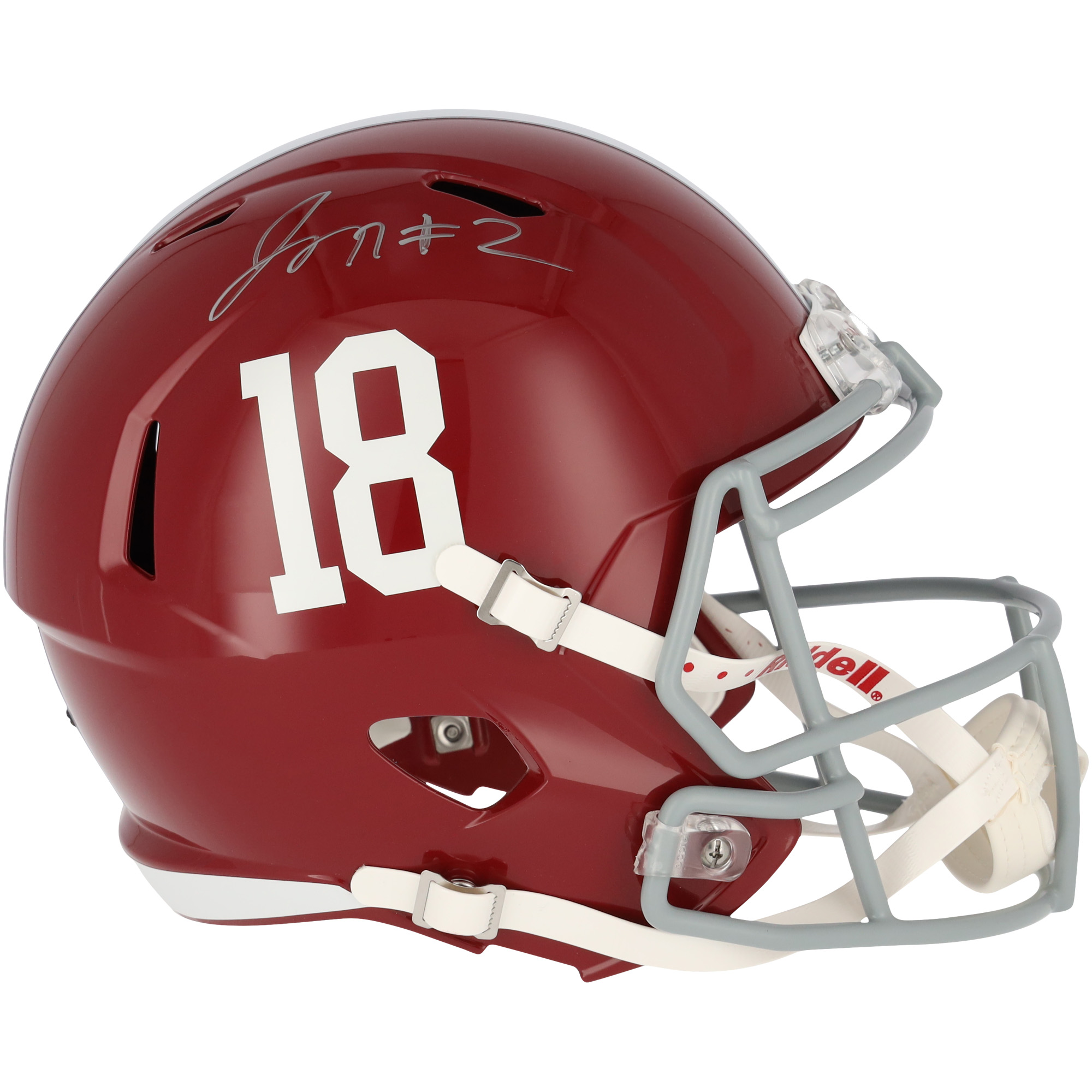 Jalen Milroe Alabama Crimson Tide Autographed Riddell Speed Replica Helmet