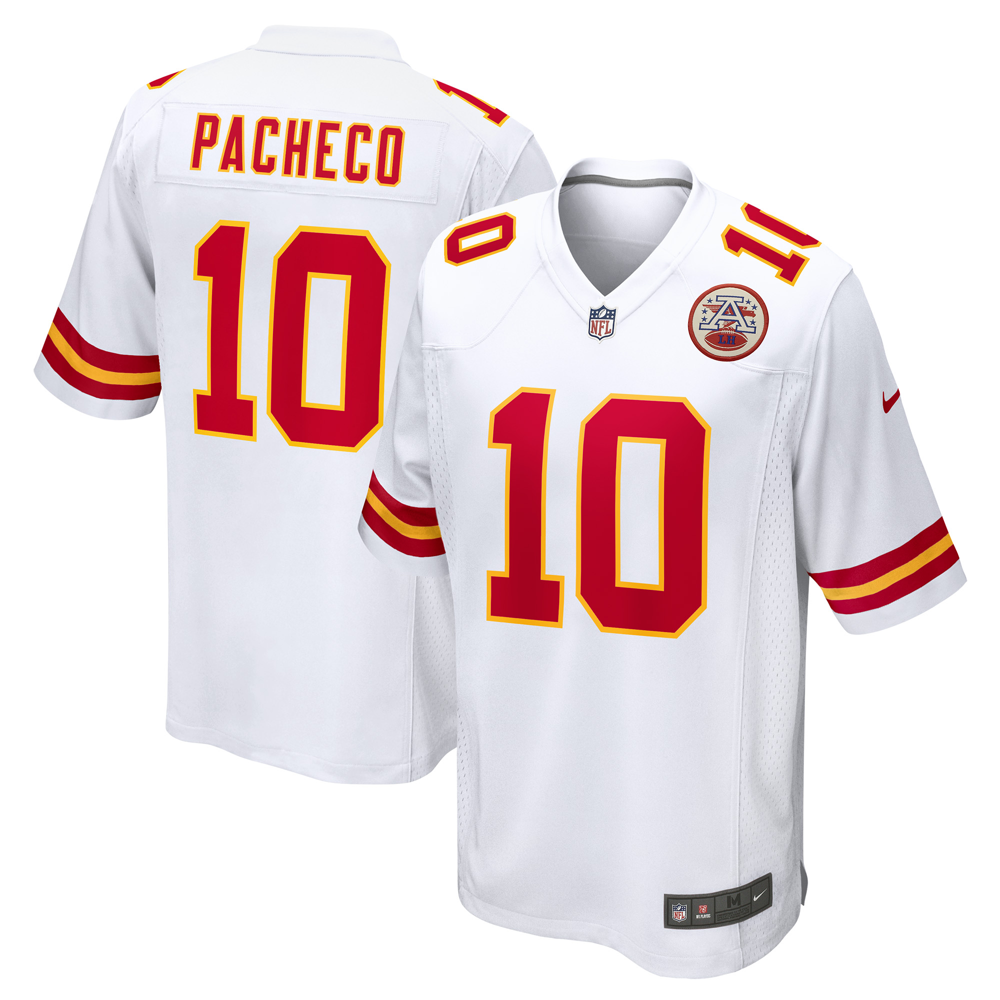 Men's Nike Isiah Pacheco White Kansas City Chiefs Away Game Player Jersey