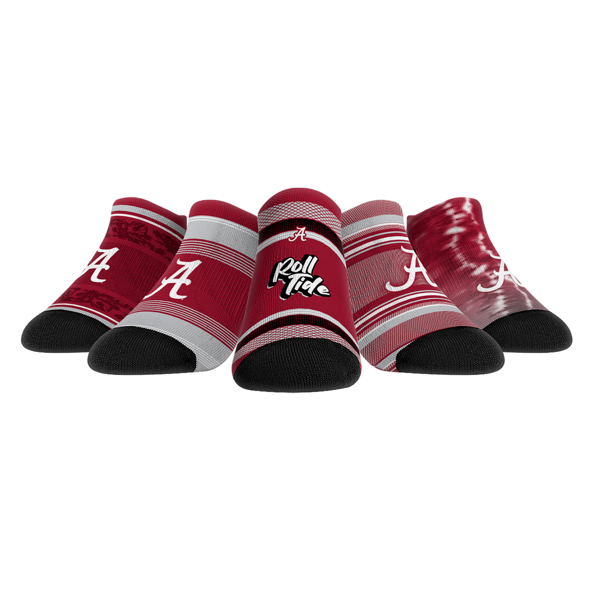 Unisex Rock Em   Alabama Crimson Tide Super Fan Five-Pack Low-Cut Socks Set
