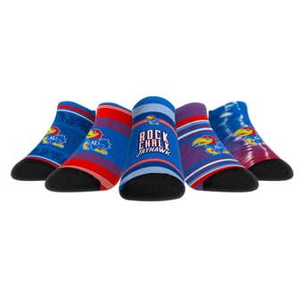 Unisex Rock Em   Kansas Jayhawks Super Fan Five-Pack Low-Cut Socks Set