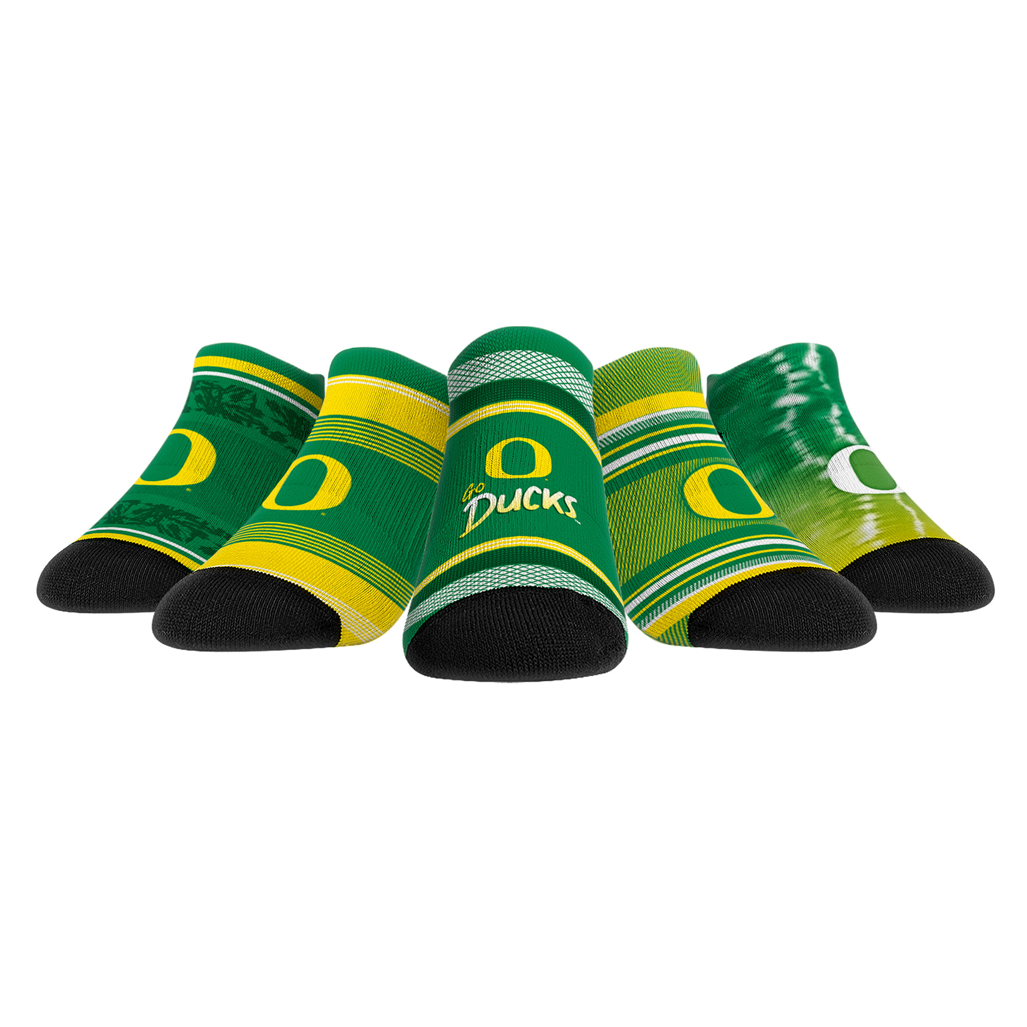 Unisex Rock Em   Oregon Ducks Super Fan Five-Pack Low-Cut Socks Set