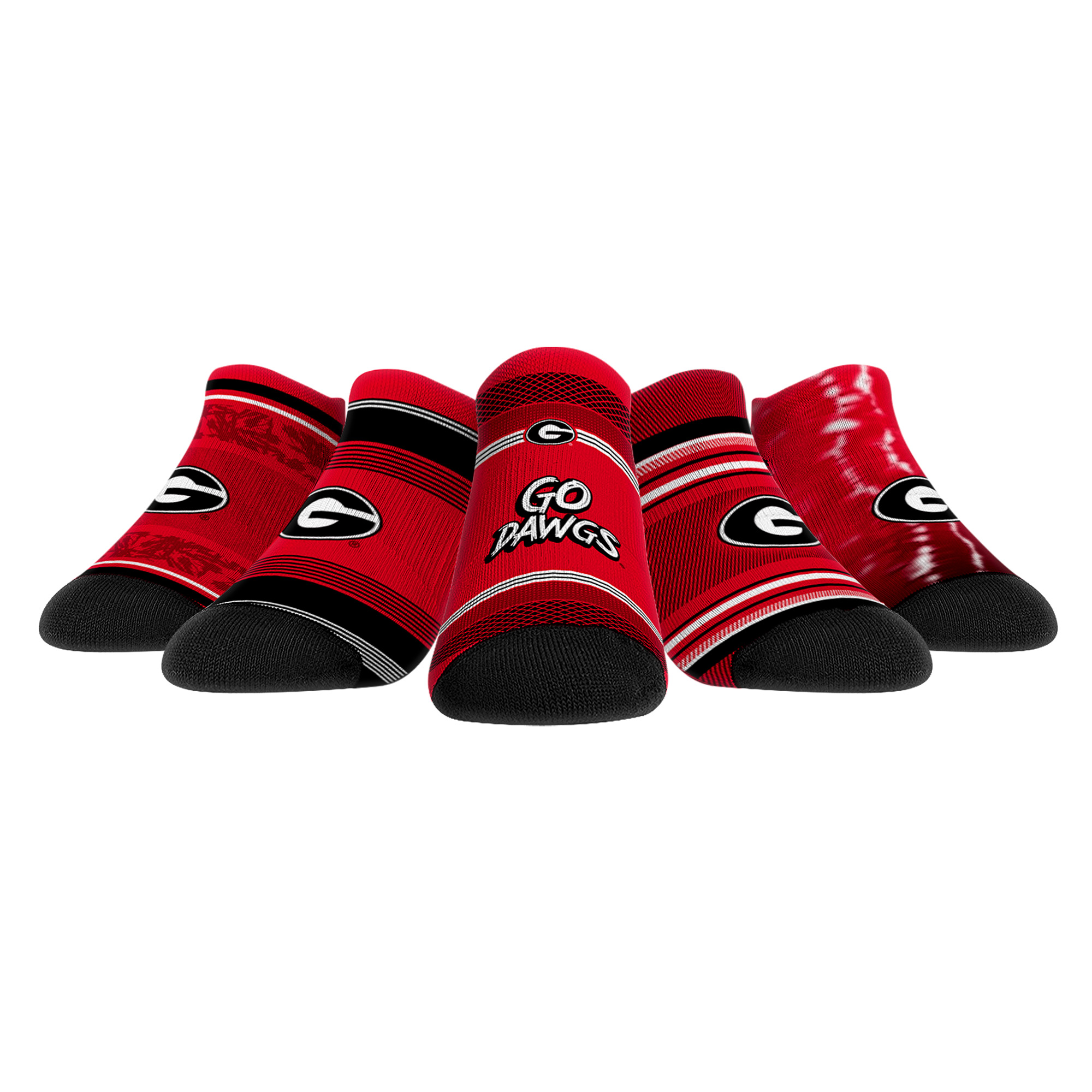 Unisex Rock Em   Georgia Bulldogs Super Fan Five-Pack Low-Cut Socks Set