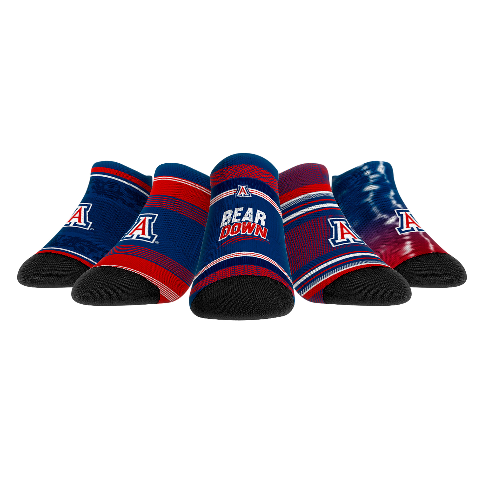 Youth Rock Em   Arizona Wildcats Super Fan Five-Pack Low-Cut Socks Set